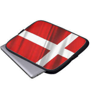 Flag of Denmark Neoprene Laptop Sleeve
