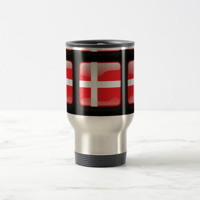 Flag of Denmark Travel Mug (Center)