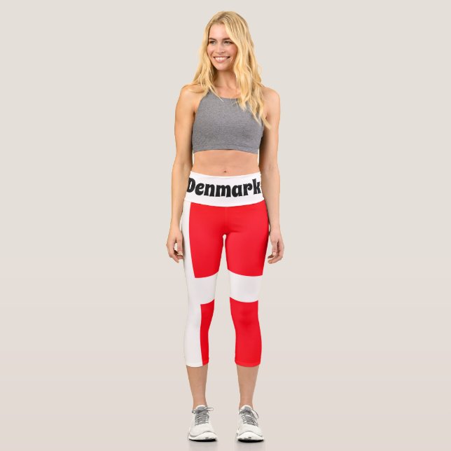 Flag of Denmark Yoga Pants (Front)