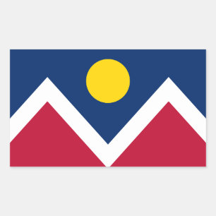 Flag of Denver, Colorado Rectangular Sticker