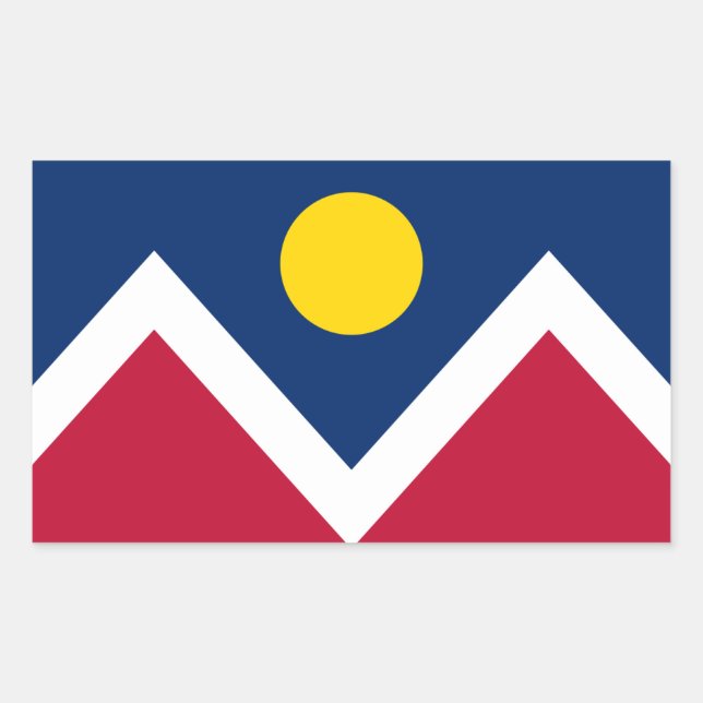 Flag of Denver, Colorado Rectangular Sticker (Front)