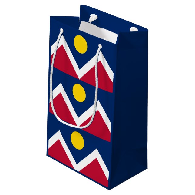 Flag of Denver, Colorado Small Gift Bag (Back Angled)