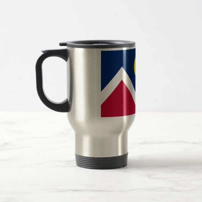 Flag of Denver, Colorado Travel Mug (Left)