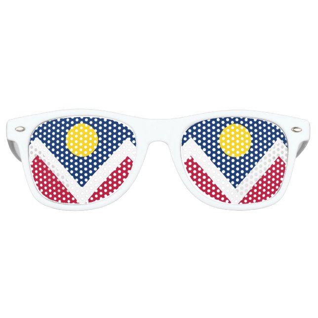 Flag of Denver, Colorado, USA Retro Sunglasses (Front)