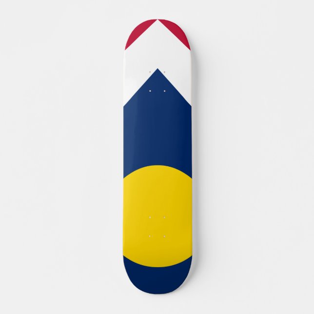 Flag of Denver, Colorado, USA Skateboard (Front)