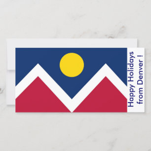 Flag of Denver, Happy Holidays from Denver, U.S.A. Holiday Card