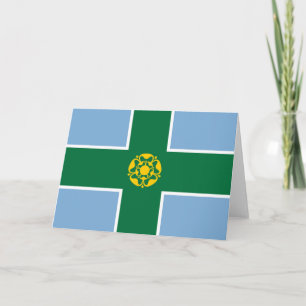 Flag of Derbyshire (County of England, UK) Card