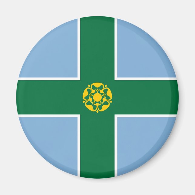 Flag of Derbyshire (County of England, UK) Magnet (Front)