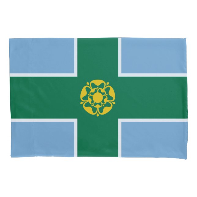 Flag of Derbyshire (County of England, UK) Pillowcase (Front-Left)