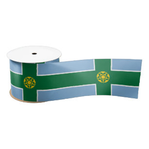 Flag of Derbyshire (County of England, UK) Satin Ribbon
