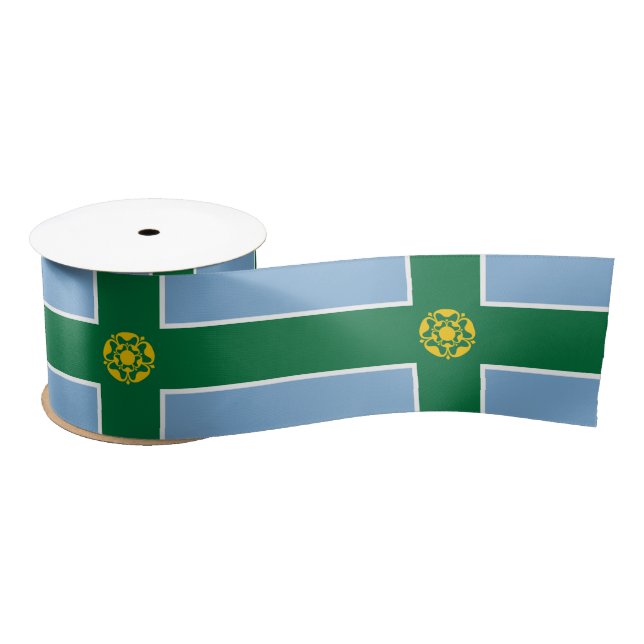 Flag of Derbyshire (County of England, UK) Satin Ribbon (Spool)