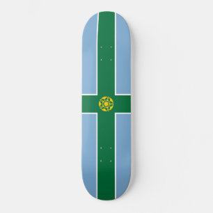 Flag of Derbyshire (County of England, UK) Skateboard