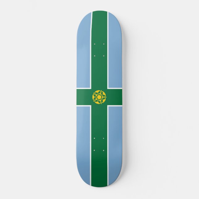 Flag of Derbyshire (County of England, UK) Skateboard (Front)