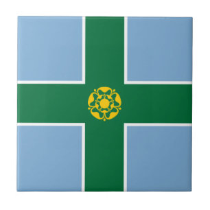 Flag of Derbyshire (County of England, UK) Tile