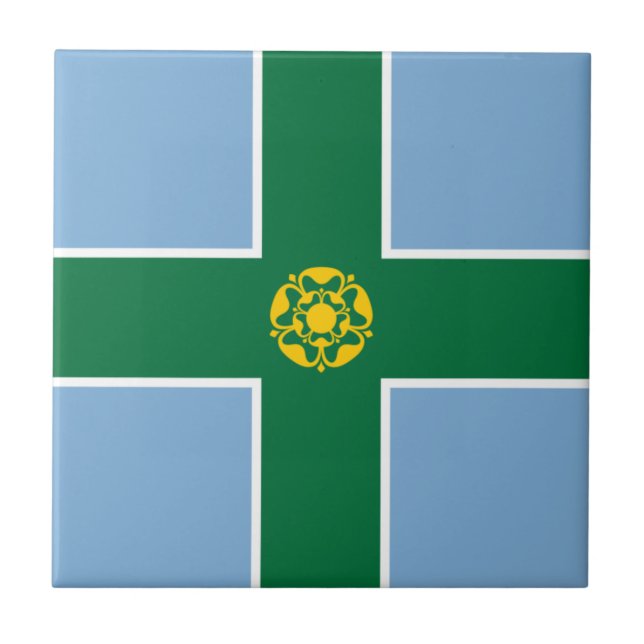 Flag of Derbyshire (County of England, UK) Tile (Front)