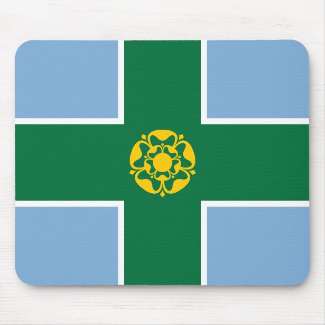 Flag of Derbyshire Mouse Mat (Front)