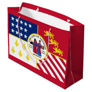 Flag of Detroit, Michigan Gift Bag
