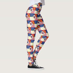 Flag of Detroit, Michigan Leggings