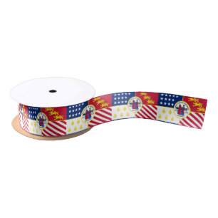 Flag of Detroit, Michigan Satin Ribbon