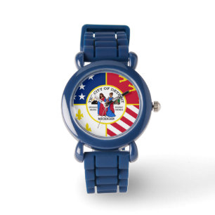 Flag of Detroit, Michigan Watch