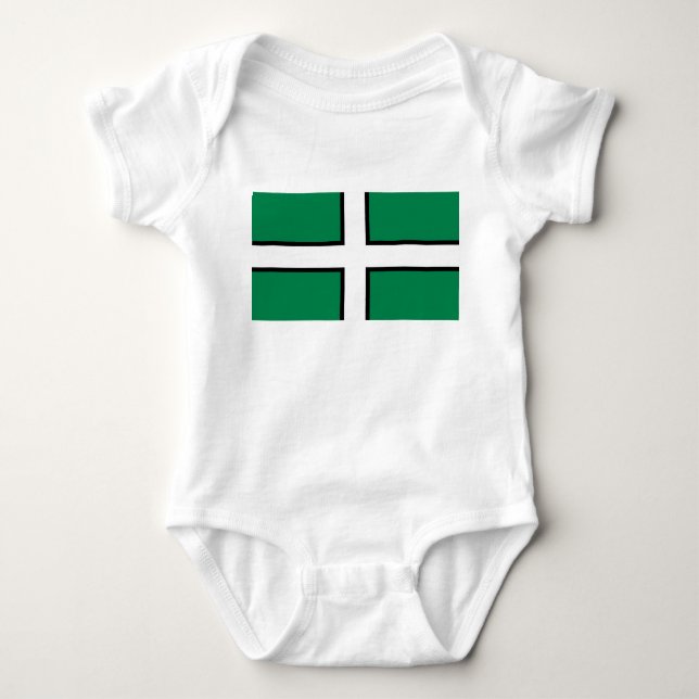 Flag of Devon (UK county) Baby Bodysuit (Front)