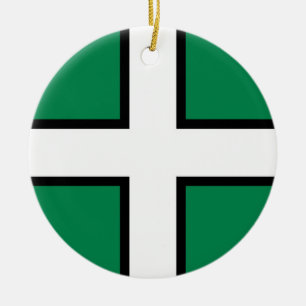 Flag of Devon (UK county) Ceramic Tree Decoration