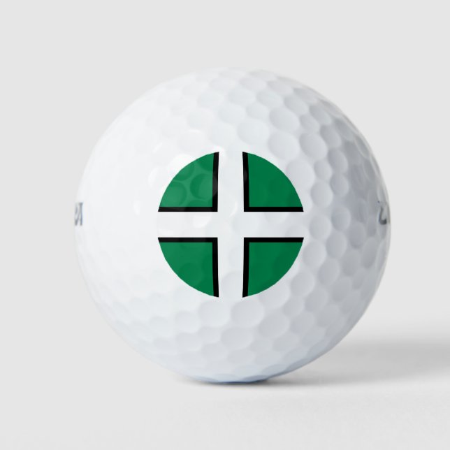 Flag of Devon (UK county) Golf Balls (Front)