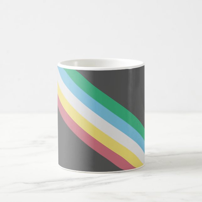 Flag of Disability Pride Coffee Mug (Center)