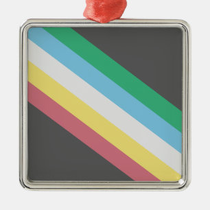 Flag of Disability Pride Metal Tree Decoration
