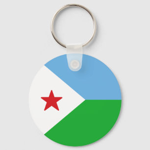 Flag of Djibouti Key Ring
