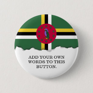 Flag of Dominica 6 Cm Round Badge