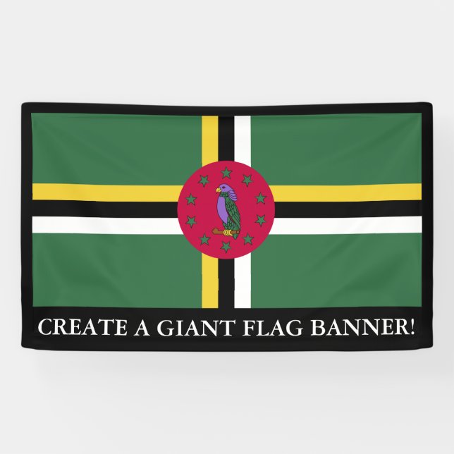Flag of Dominica Banner (Horizontal)