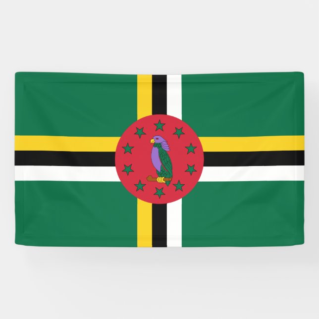 Flag of Dominica Banner (Horizontal)