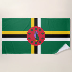 Flag of Dominica Beach Towel