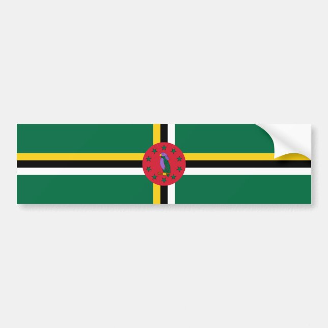 Flag of Dominica Bumper Sticker (Front)