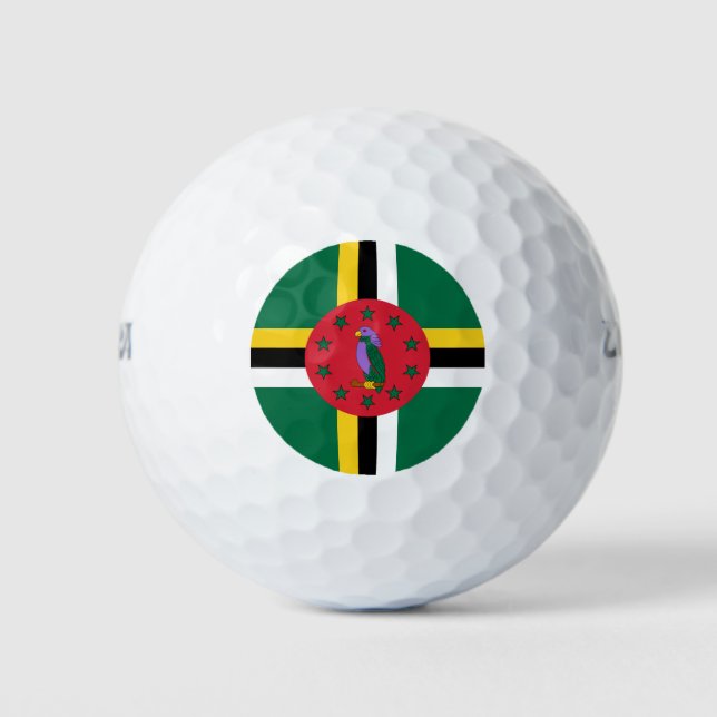 Flag of Dominica Golf Balls (Front)