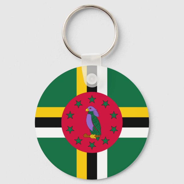 Flag of Dominica Key Ring (Front)