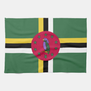 Flag of Dominica Tea Towel