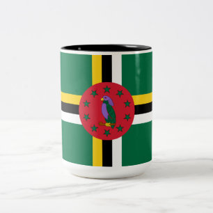 Flag of Dominica Two-Tone Coffee Mug