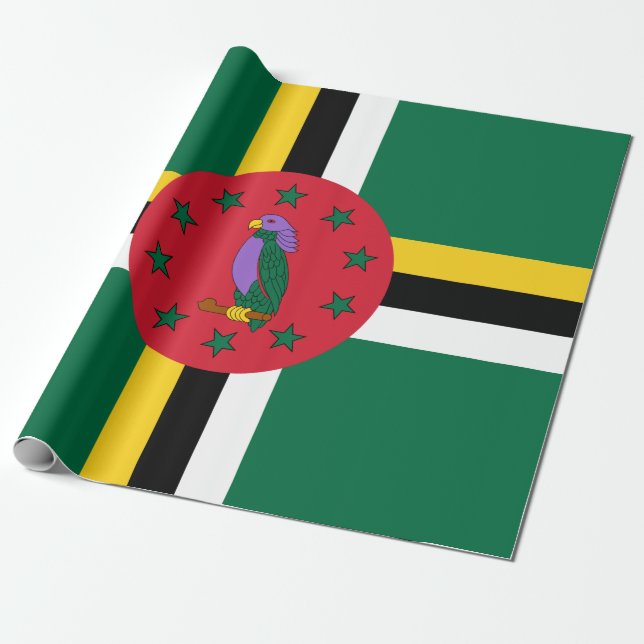 Flag of Dominica Wrapping Paper (Unrolled)
