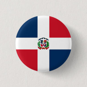 Flag of Dominican Republic 3 Cm Round Badge