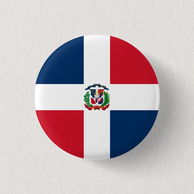 Flag of Dominican Republic 3 Cm Round Badge (Front)