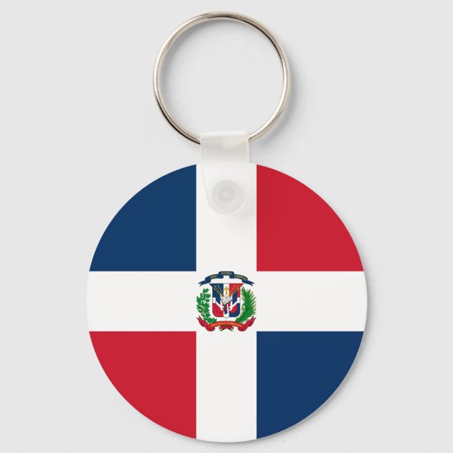 Flag of Dominican Republic Key Ring (Front)