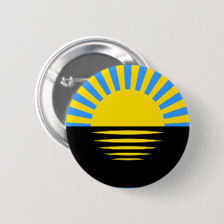 Flag of Donetsk Oblast 6 Cm Round Badge