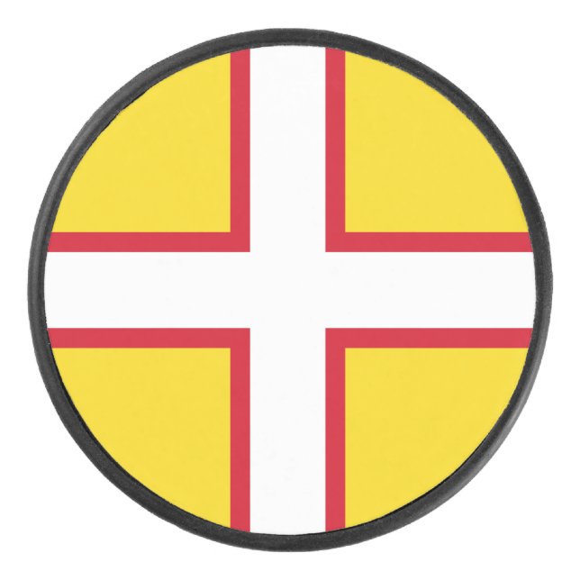 Flag of Dorset  Hockey Puck (Front)