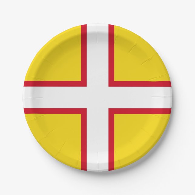 Flag of Dorset Paper Plates (Front)