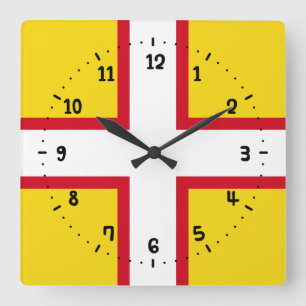 Flag of Dorset Square Wall Clock