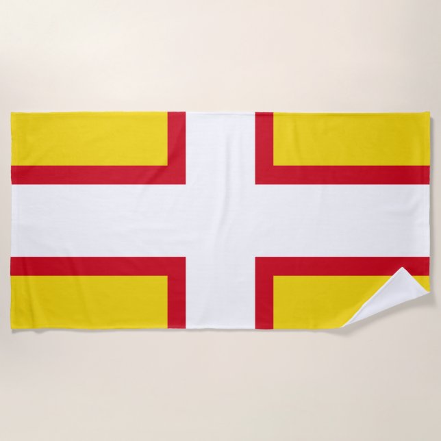Flag of Dorset (UK county) Beach Towel (Front)