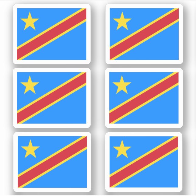 Flag of DR Congo - a collection Sticker (Front)