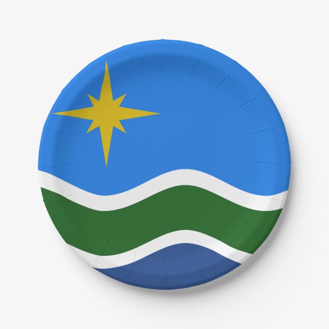 Flag of Duluth, Minnesota Paper Plate (Front)